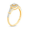 Thumbnail Image 3 of 0.145 CT. T.W. Diamond Frame Split Shank Promise Ring in 10K Gold