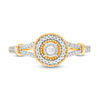 Thumbnail Image 4 of 0.145 CT. T.W. Diamond Frame Split Shank Promise Ring in 10K Gold