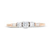 0.29 CT. T.W. Diamond Three Stone Engagement Ring in 10K Rose Gold