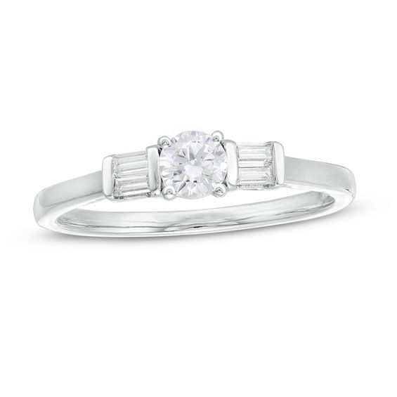 0.29 CT. T.W. Diamond Duo-Sides Engagement Ring in 10K Gold