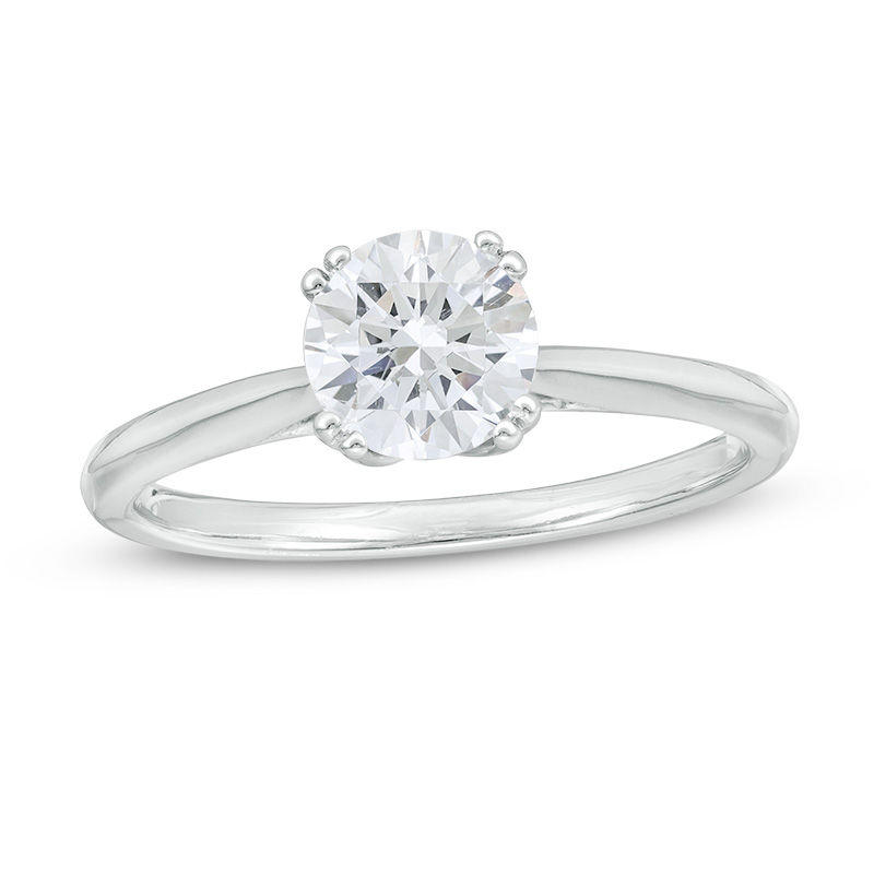 Main Image 1 of 0.80 CT. Diamond Solitaire Engagement Ring in 14K White Gold (I/I2)