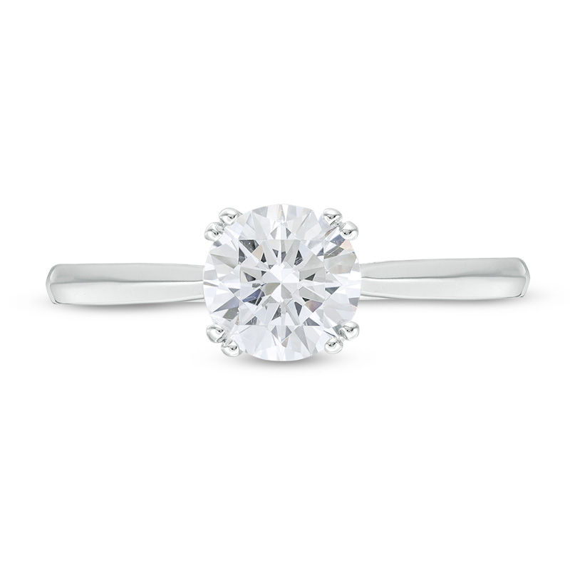 Main Image 4 of 0.80 CT. Diamond Solitaire Engagement Ring in 14K White Gold (I/I2)