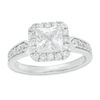 Thumbnail Image 0 of 1.45 CT. T.W. Princess-Cut Diamond Frame Engagement Ring in 14K White Gold