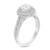 1.45 CT. T.W. Diamond Double Frame Split Shank Engagement Ring in 14K White Gold