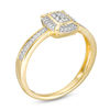 Thumbnail Image 3 of 0.146 CT. T.W. Composite Diamond Cushion Frame Ring in 10K Gold