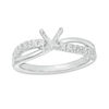 0.23 CT. T.W. Diamond Crossover Semi-Mount in 14K White Gold