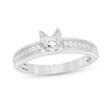 Thumbnail Image 1 of 0.117 CT. T.W. Diamond Vintage-Style Semi-Mount in 14K White Gold