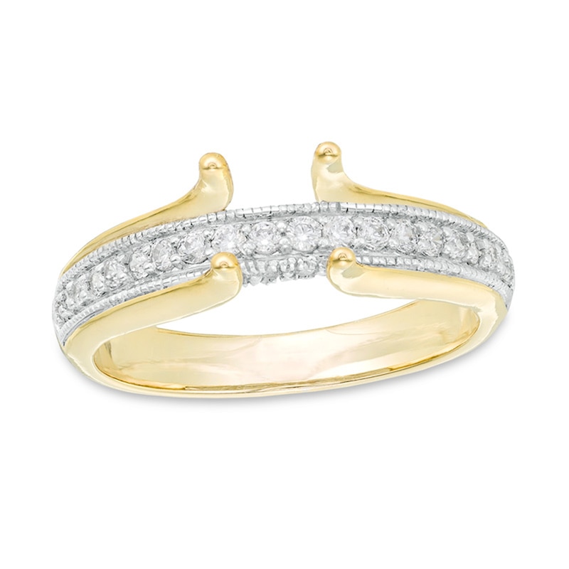 0.23 CT. T.W. Diamond Vintage-Style Semi-Mount in 14K Two-Tone Gold|Peoples Jewellers