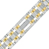 Thumbnail Image 0 of Men's 0.27 CT. T.W. Diamond Triple Row Link Bracelet in Stainless Steel and Yellow IP - 8.75"