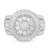 1.95 CT. T.W. Multi-Diamond Triple Frame Split Shank Vintage-Style Ring in 10K Gold