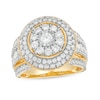 Thumbnail Image 1 of 1.95 CT. T.W. Multi-Diamond Triple Frame Split Shank Vintage-Style Ring in 10K Gold