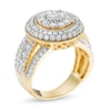 Thumbnail Image 3 of 1.95 CT. T.W. Multi-Diamond Triple Frame Split Shank Vintage-Style Ring in 10K Gold