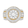 Thumbnail Image 4 of 1.95 CT. T.W. Multi-Diamond Triple Frame Split Shank Vintage-Style Ring in 10K Gold