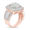 Thumbnail Image 2 of 1.95 CT. T.W. Multi-Diamond Triple Cushion Frame Split Shank Vintage-Style Ring in 10K Rose Gold