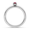 Thumbnail Image 1 of Stackable Expressions™ Oval Created Ruby Ring in Sterling Silver