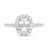 0.36 CT. T.W. Diamond Oval Frame Semi-Mount in 14K White Gold