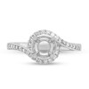 0.30 CT. T.W. Diamond Bypass Frame Semi-Mount in 14K White Gold