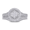 Thumbnail Image 3 of 0.43 CT. T.W. Composite Diamond Frame Vintage-Style Bridal Set in 10K White Gold