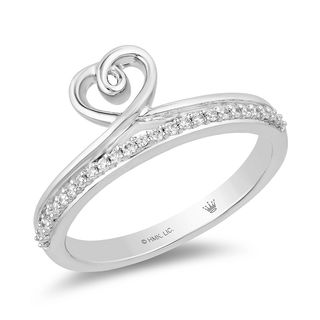 Hallmark Diamonds Love 0.10 CT. T.W. Diamond Heart Ring in Sterling Silver