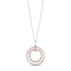 Hallmark Diamonds Family 0.10 CT. T.W. Diamond Circle Pendant in Sterling Silver and 10K Rose Gold