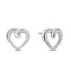 Hallmark Diamonds Love 0.13 CT. T.W. Diamond Heart Stud Earrings in Sterling Silver