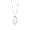 Hallmark Diamonds Inspiration 0.10 CT. T.W. Diamond Butterfly Profile Pendant in Sterling Silver