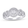 Thumbnail Image 0 of 0.50 CT. T.W. Diamond Double Frame Knot-Sides Engagement Ring in 10K White Gold