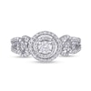 Thumbnail Image 3 of 0.50 CT. T.W. Diamond Double Frame Knot-Sides Engagement Ring in 10K White Gold