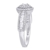 0.70 CT. T.W. Baguette and Round Diamond Double Frame Engagement Ring in 14K White Gold