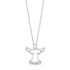 Hallmark Diamonds Faith 0.04 CT. T.W. Diamond Angel Pendant in Sterling Silver