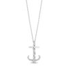 Hallmark Diamonds Inspiration 0.14 CT. T.W. Diamond Anchor Pendant in Sterling Silver