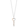 Thumbnail Image 0 of Hallmark Diamonds Inspiration 0.10 CT. T.W. Diamond Heart-Top Key Pendant in Sterling Silver and 10K Rose Gold