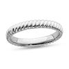 Stackable Expressions™ 3.0mm Ribbed Ring in Sterling Silver