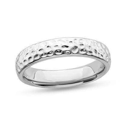 Stackable Expressions™ 4.5mm Hammered Ring in Sterling Silver