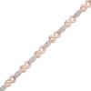 0.18 CT. T.W. Composite Diamond Alternating Marquise and Infinity Bracelet in 10K Rose Gold - 7.25"