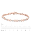 Thumbnail Image 3 of 0.18 CT. T.W. Composite Diamond Alternating Marquise and Infinity Bracelet in 10K Rose Gold - 7.25"