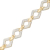 0.23 CT. T.W. Diamond Geometric Marquise Link Bracelet in 10K Gold - 7.25"