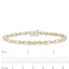 0.115 CT. T.W. Diamond "X" Link Bracelet in Sterling Silver and 10K Gold