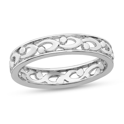 Stackable Expressions™ Alternating Bead Ring in Sterling Silver