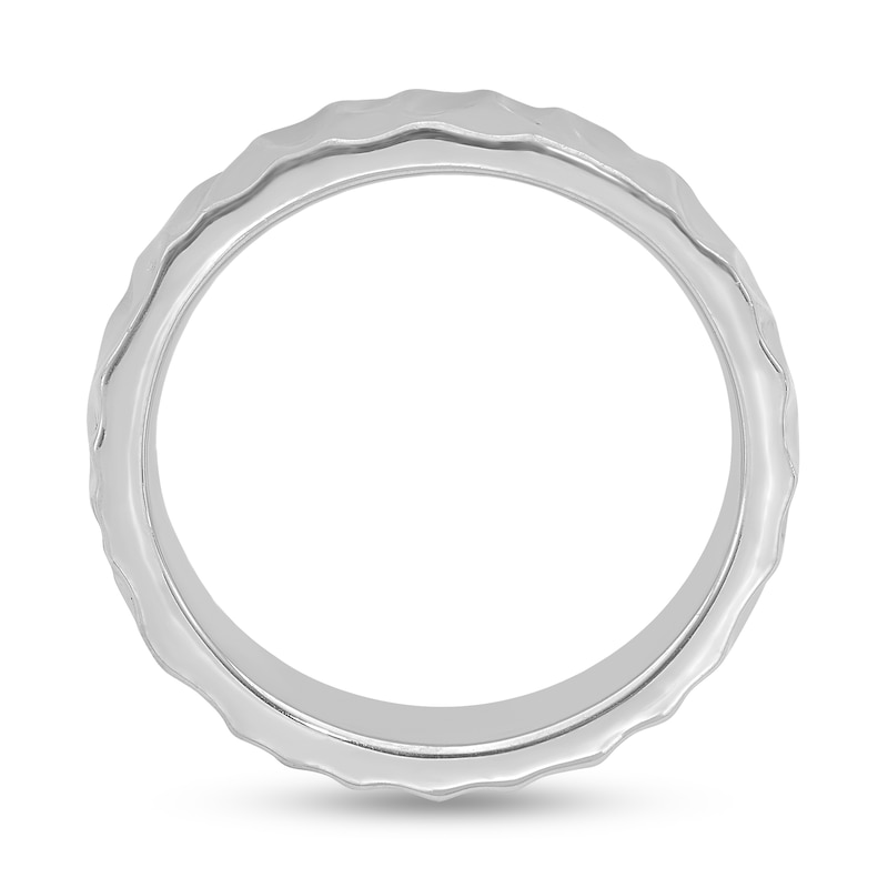 Stackable Expressions™ 4.0mm Hammered Band in Sterling Silver|Peoples Jewellers
