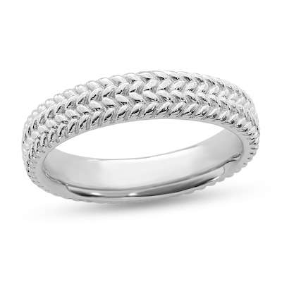 Stackable Expressions™ 4.5mm Tire Tread Band in Sterling Silver