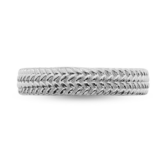 Stackable Expressions™ 4.5mm Tire Tread Band in Sterling Silver