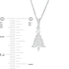 0.06 CT. T.W. Diamond Christmas Tree Pendant in Sterling Silver