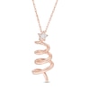 Diamond Accent Abstract Christmas Tree Pendant in 10K Rose Gold