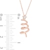 Diamond Accent Abstract Christmas Tree Pendant in 10K Rose Gold