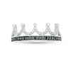 Thumbnail Image 3 of 0.04 CT. T.W.  Black and White Diamond Crown Ring in Sterling Silver