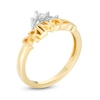 Diamond Accent Tiara "PRINCESS" Ring in Sterling Silver with 14K Gold Plate