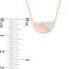 0.085 CT. T.W. Diamond Half Circle Necklace in 10K Rose Gold