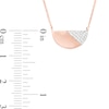 0.085 CT. T.W. Diamond Half Circle Necklace in 10K Rose Gold