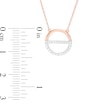 0.115 CT. T.W. Diamond Open Divided Circle Necklace in 10K Rose Gold